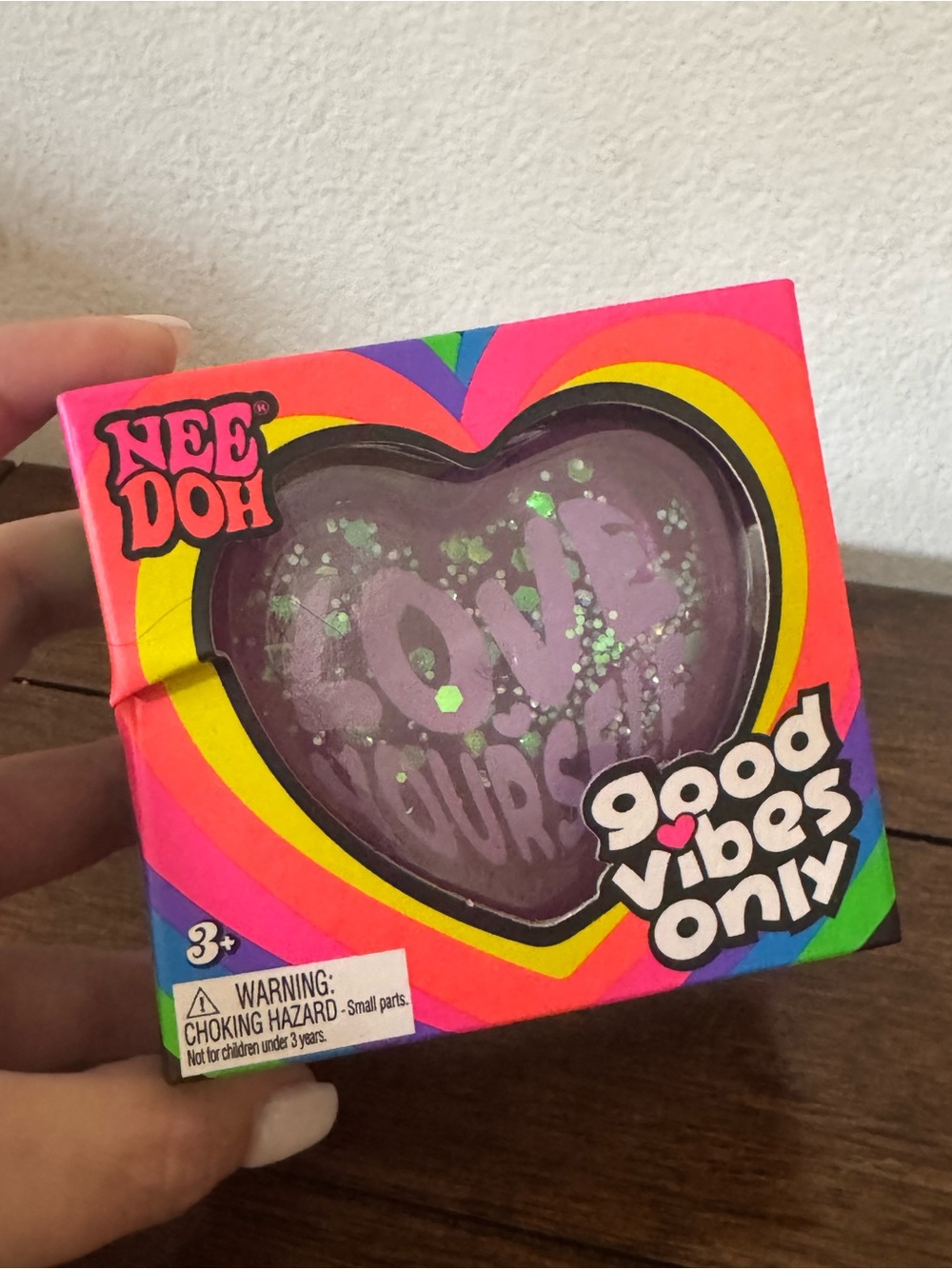 NeeDoh Good Vibes Only Heart Stress Ball - Purple